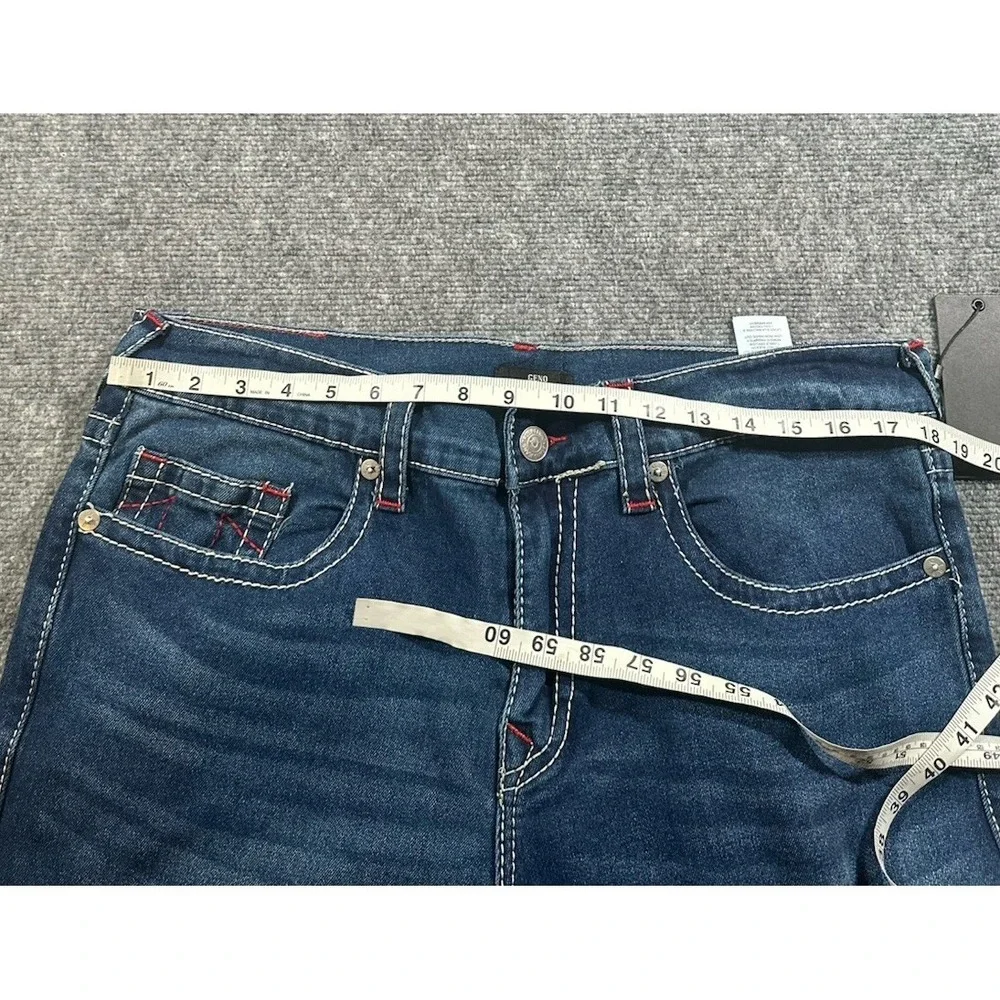True Religion Geno Relaxed Slim Big T Flap Men's Jeans Black  Size 36X32 NWT